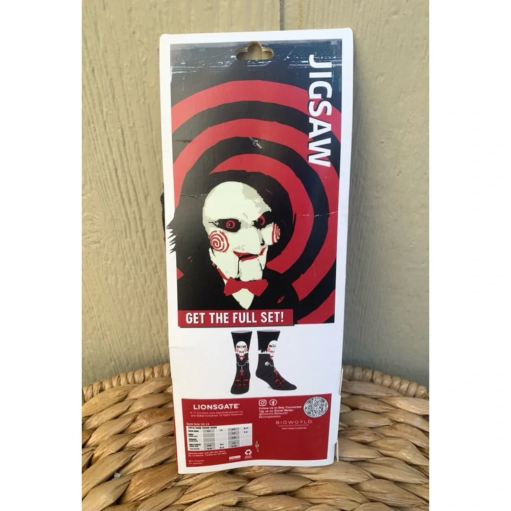 Men’s Saw Jigsaw Crew Socks